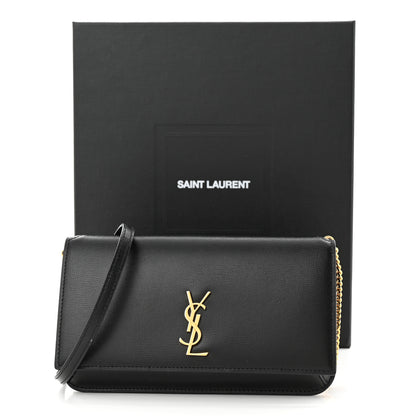 Saint Laurent Smooth Calfskin Monogram Phone Holder Crossbody Black 10 of 10