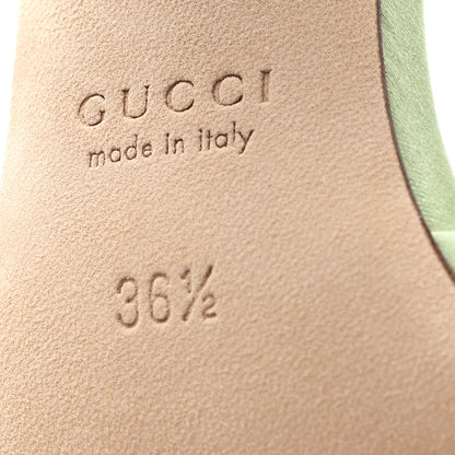 Gucci Satin Crystal Horsebit Sandal Pumps 36.5 7 of 10