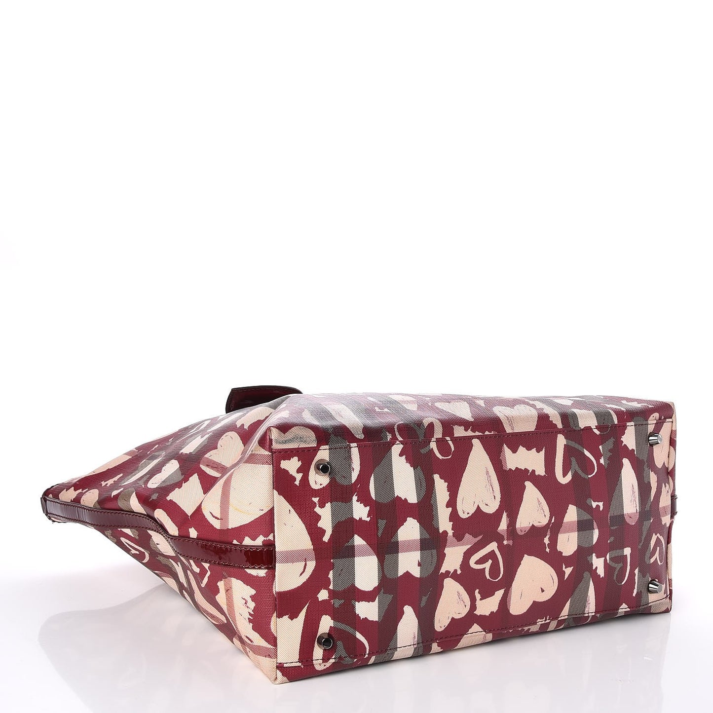 Nova Check Heart Tote Red