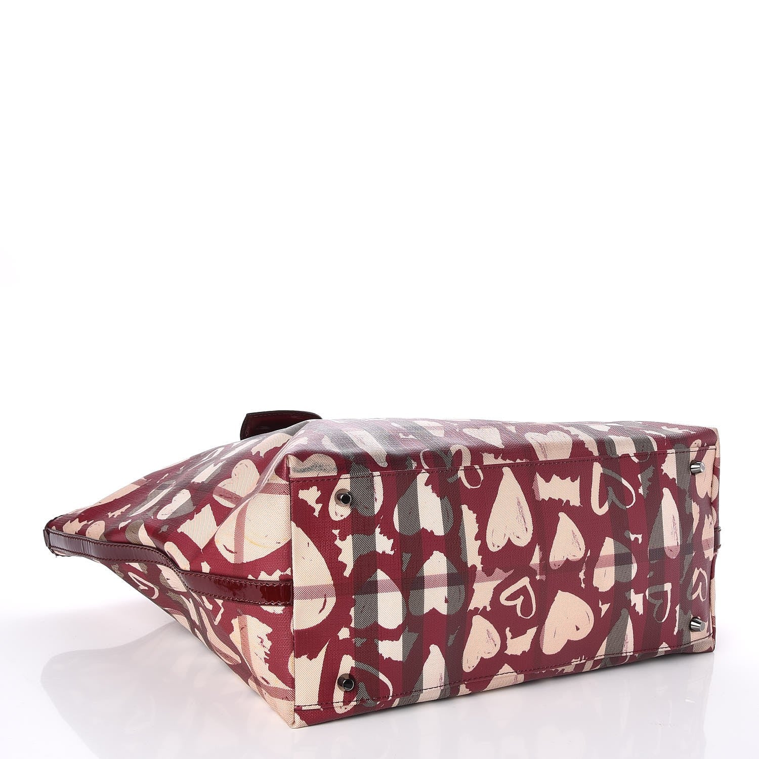 Burberry Nova Check Heart Tote Red 4 of 11