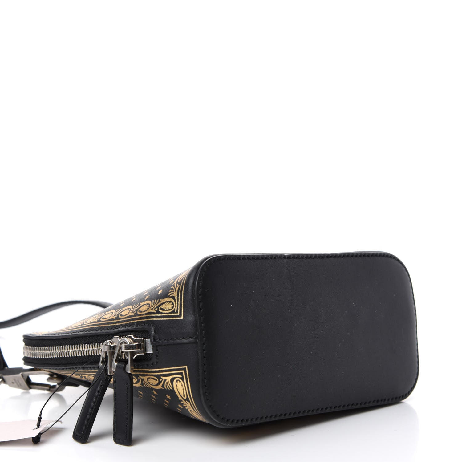 Gucci X SEGA Calfskin GUCCY Stars Mini Dome Shoulder Bag Black Gold 4 of 10
