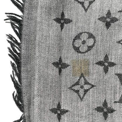 Louis Vuitton Cotton Monogram Denim Shawl Black 5 of 6