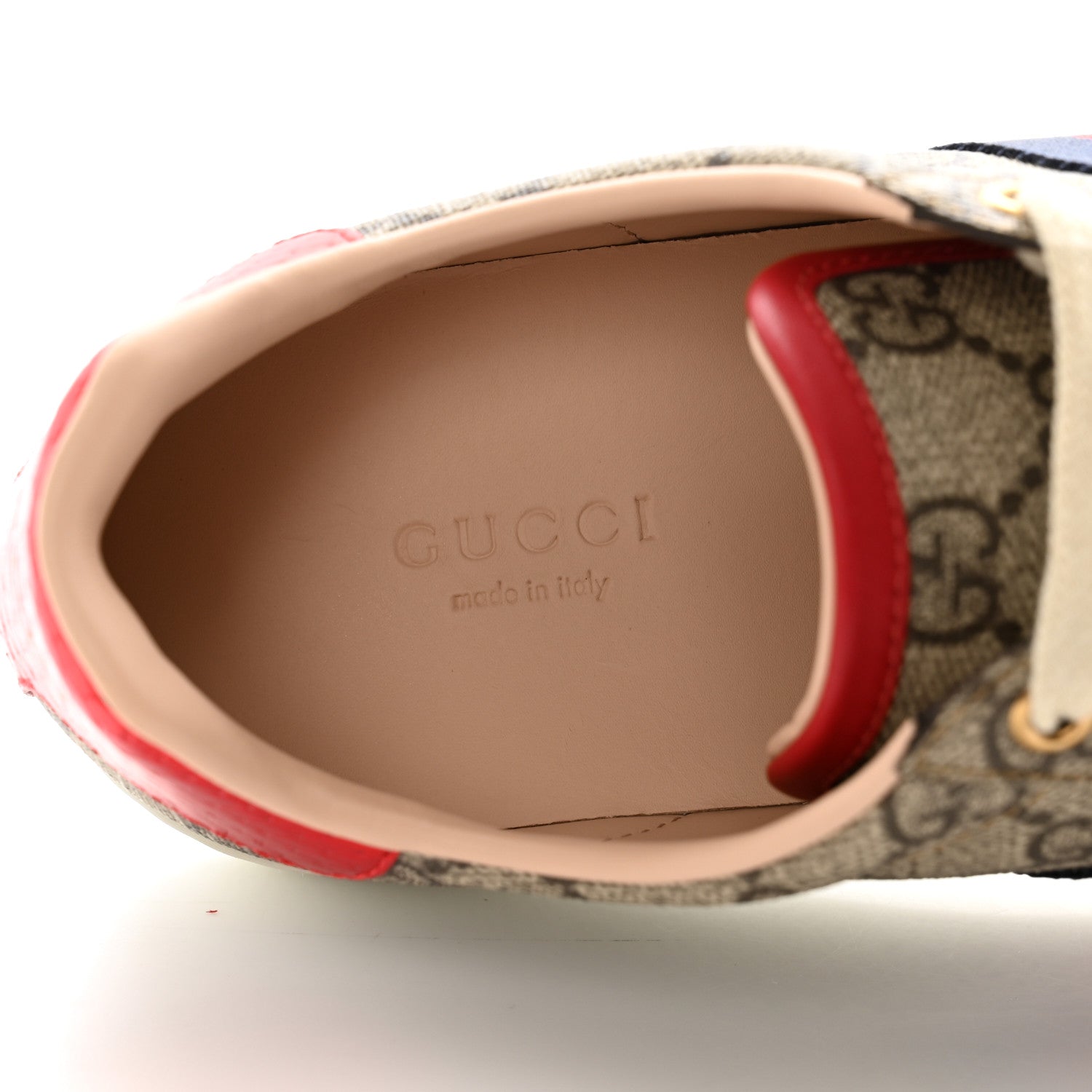 Gucci GG Supreme Monogram Womens Ace Low-Top Sneaker 37 Beige 8 of 10