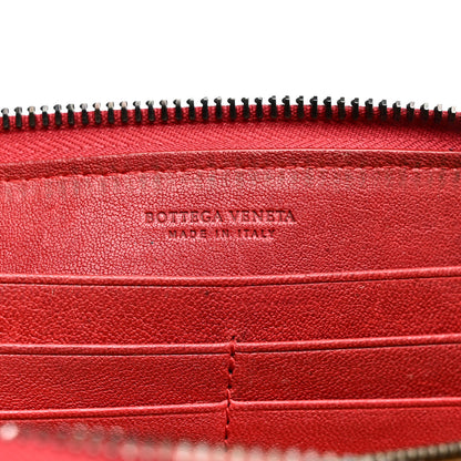 Bottega Veneta Nappa Intrecciato Zip Around Wallet Red 6 of 10