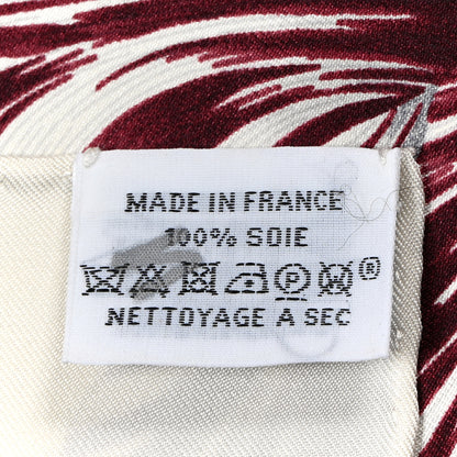 Hermes Silk Tulipomanie Scarf 90 White Corail Gris Anthracite 2 of 4