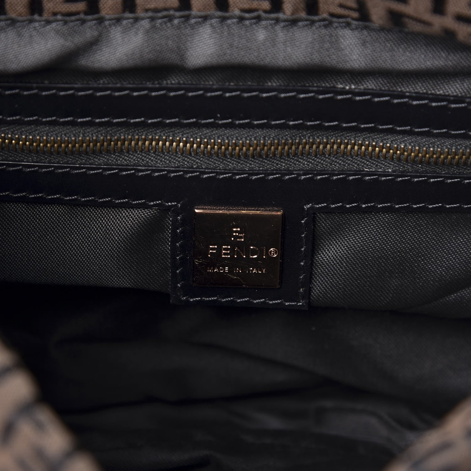 Fendi Zucchino Baguette Dark Brown 7 of 8