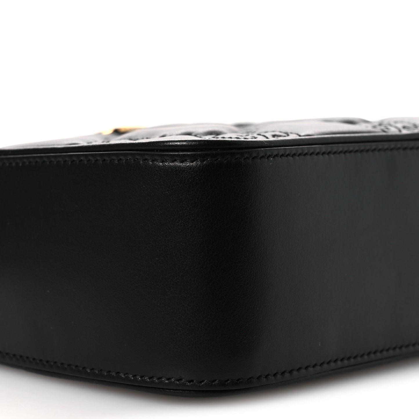 Calfskin GG Matelasse Shoulder Bag Black Natural