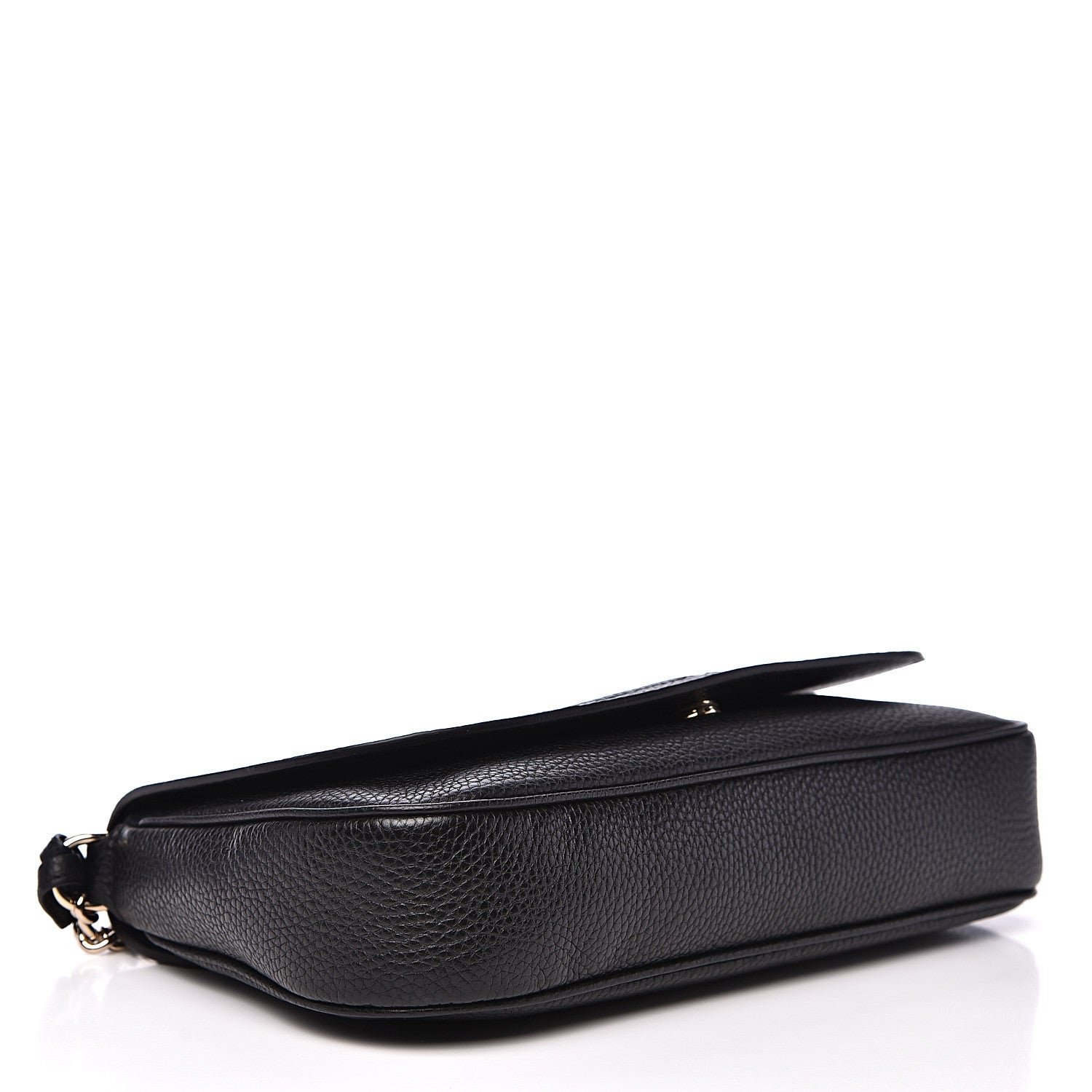 Gucci Pebbled Calfskin Medium Soho Flap Crossbody Black 3 of 9