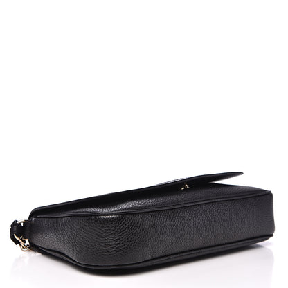 Gucci Pebbled Calfskin Medium Soho Flap Crossbody Black 3 of 9