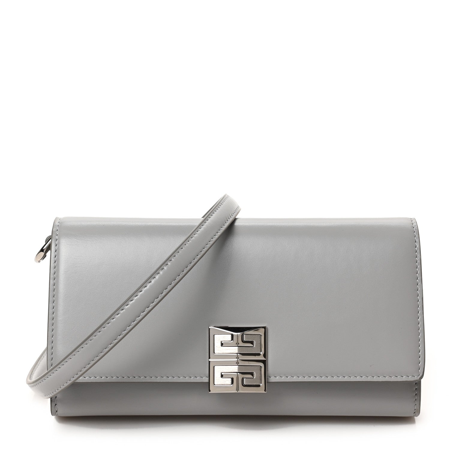 Givenchy Calfskin 4G Wallet on Chain Cloud Grey 1 of 8