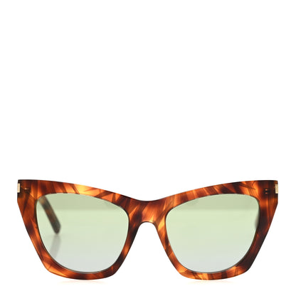 Saint Laurent New Wave SL214 Kate Cat Eye Sunglasses Havana Brown 2 of 8