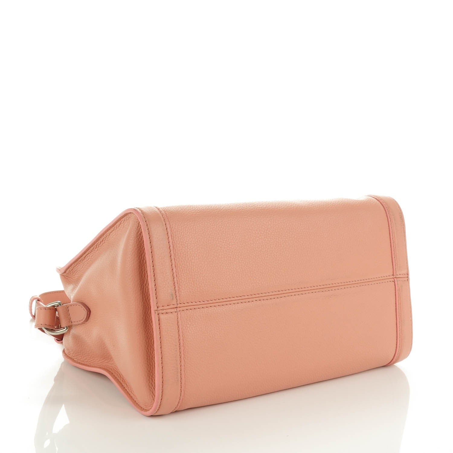 Alexander McQueen Pebbled Calfskin Small Skull Padlock Zip Around Tote Pink 4 of 8