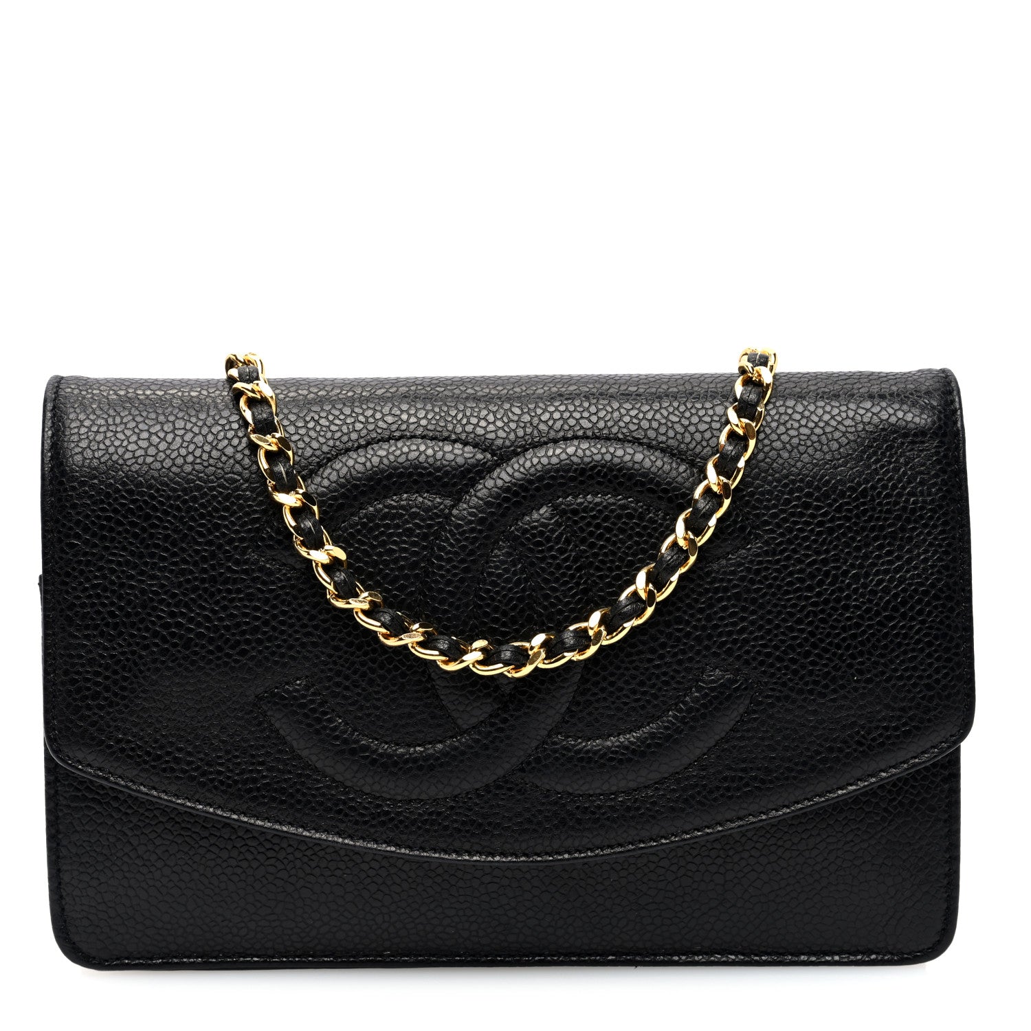 Chanel Caviar Timeless CC Wallet on Chain WOC Black 1 of 10