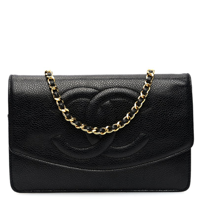 Chanel Caviar Timeless CC Wallet on Chain WOC Black 1 of 10