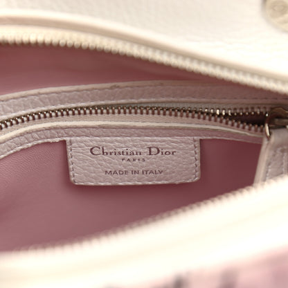 Christian Dior Deerskin Floral Printed Medium Lady Dior White 6 of 14