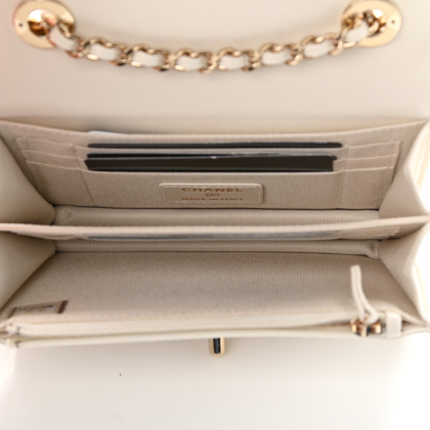 Chanel Lambskin Quilted Mini Trendy CC Wallet On Chain WOC White 7 of 10