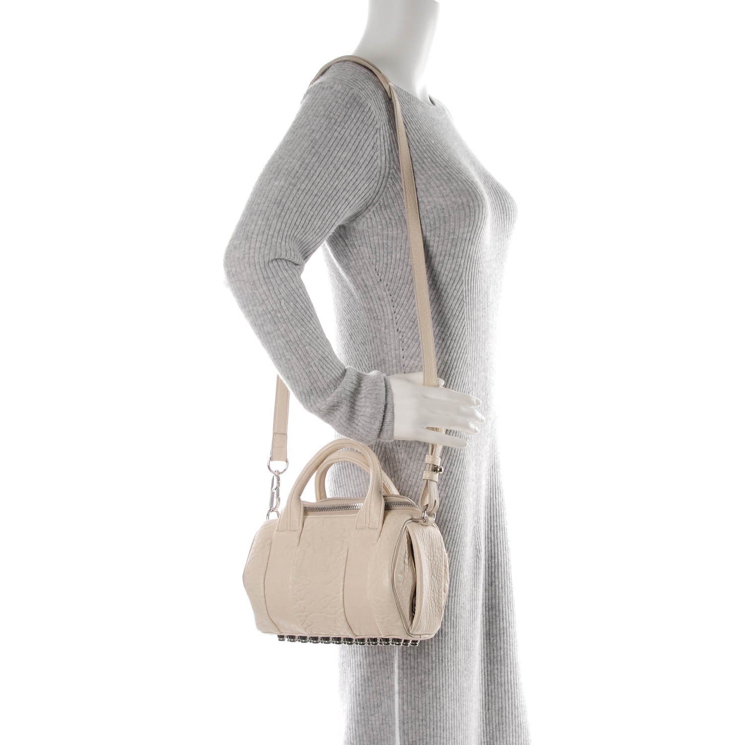Alexander Wang Pebbled Lambskin Mini Rockie Opaline Rhodium Hardware 2 of 11