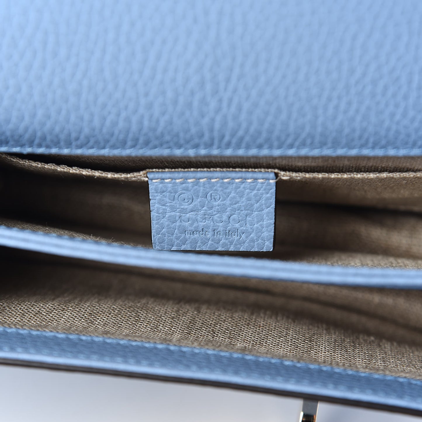 Dollar Calfskin Small Interlocking G Shoulder Bag Mineral Blue