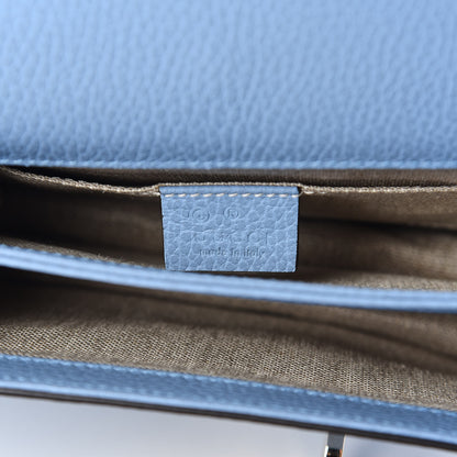 Gucci Dollar Calfskin Small Interlocking G Shoulder Bag Mineral Blue 8 of 10