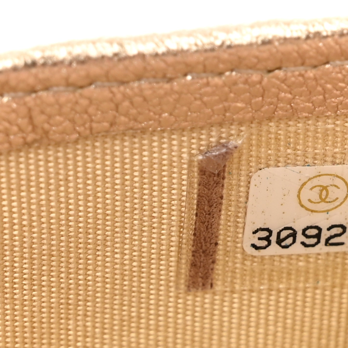 Metallic Lambskin Quilted CC Card Holder Gold