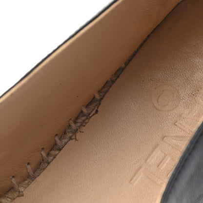 Chanel Lambskin CC Espadrilles 37 Black 11 of 14