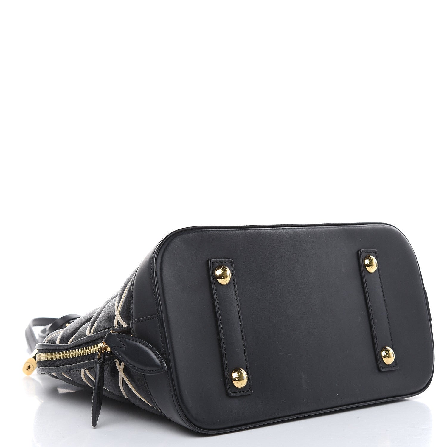 Louis Vuitton Lambskin Malletage Alma PM Black 4 of 20
