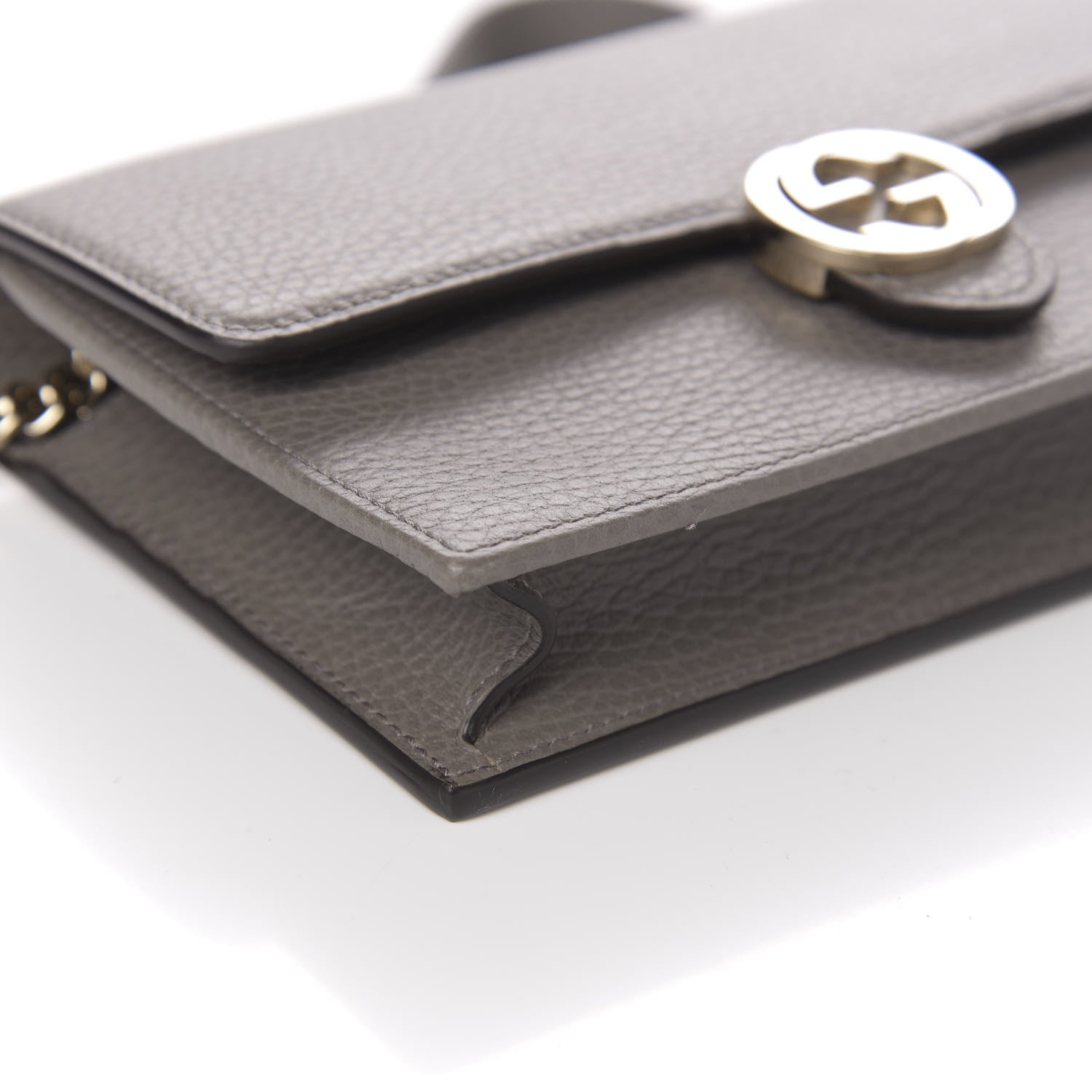 Gucci Dollar Calfskin Interlocking G Chain Wallet Loess 8 of 12