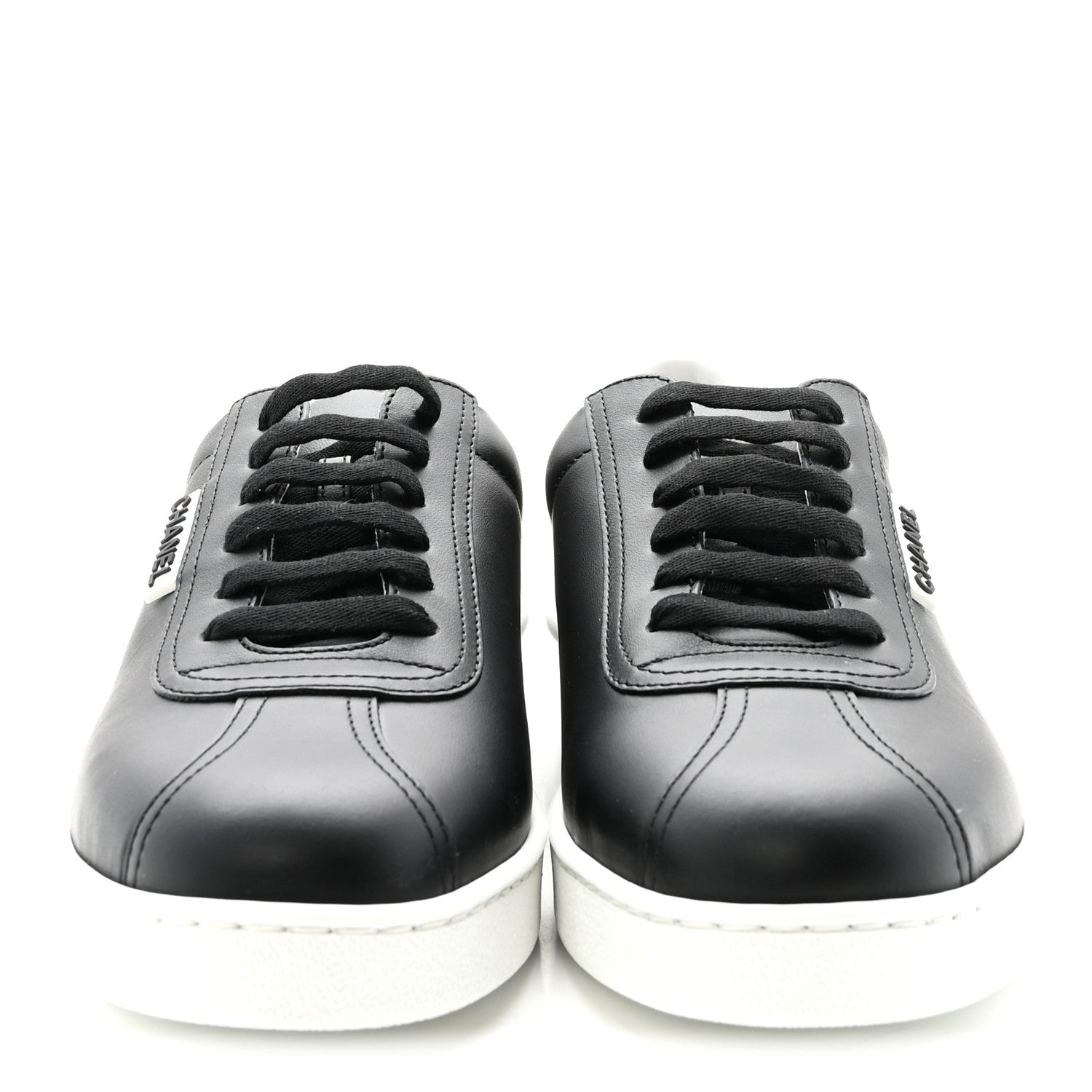 Chanel Calfskin CC Uniform Womens Sneakers 40 Black 3 of 9
