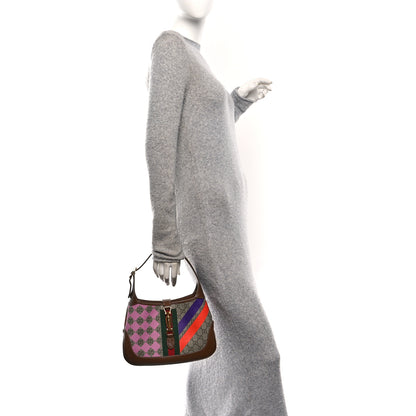 Gucci GG Supreme Monogram Azalea Calfskin Print Web Small Jackie 1961 Hobo Multicolor 2 of 11
