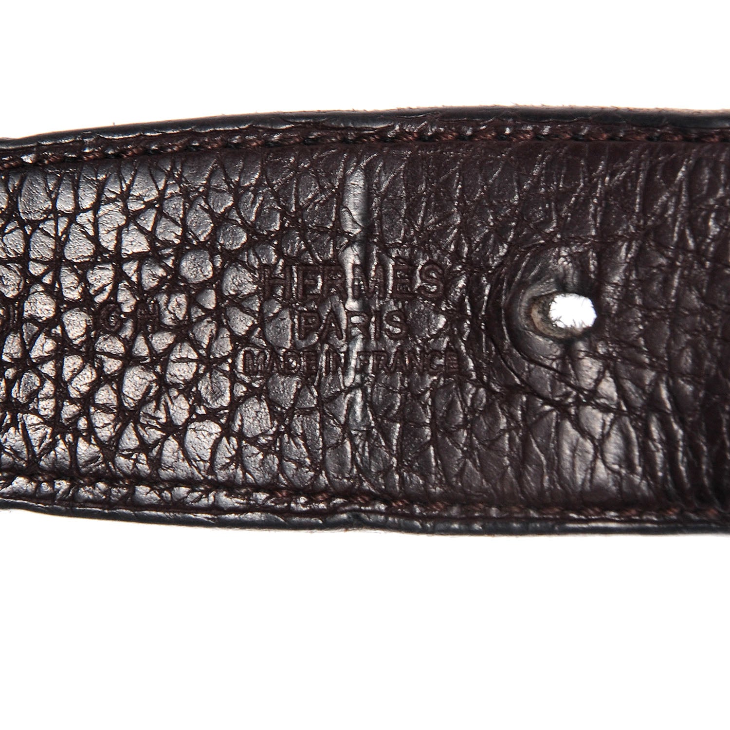 Hermes Box Taurillon Clemence Reversible Brushed Constance 32mm H Belt 90 Noir Ebene 4 of 6