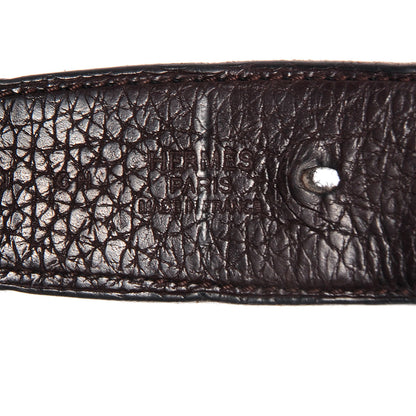 Hermes Box Taurillon Clemence Reversible Brushed Constance 32mm H Belt 90 Noir Ebene 4 of 6