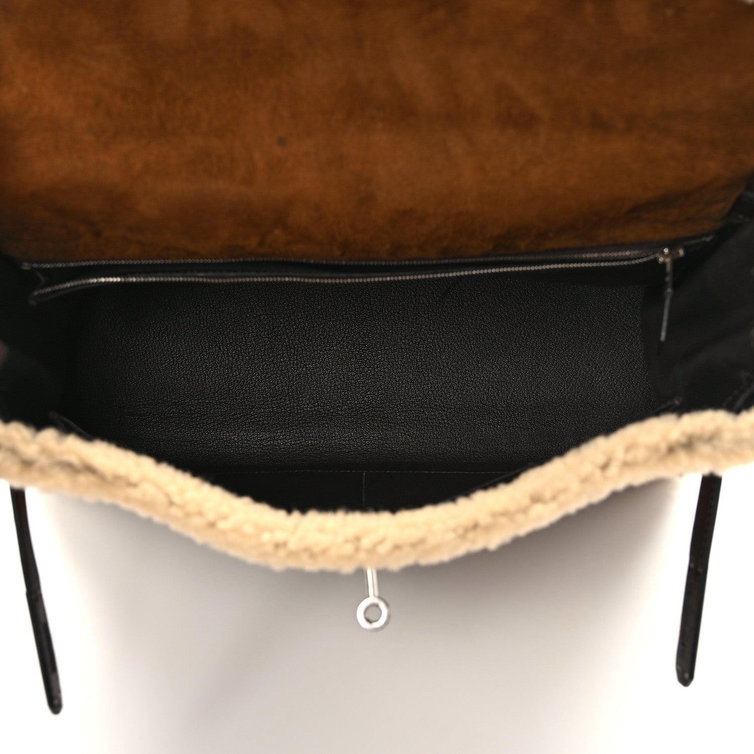 Hermes Veau Doblis Mouton Shearling Swift Teddy Kelly 35 Alezan Ebene 5 of 13