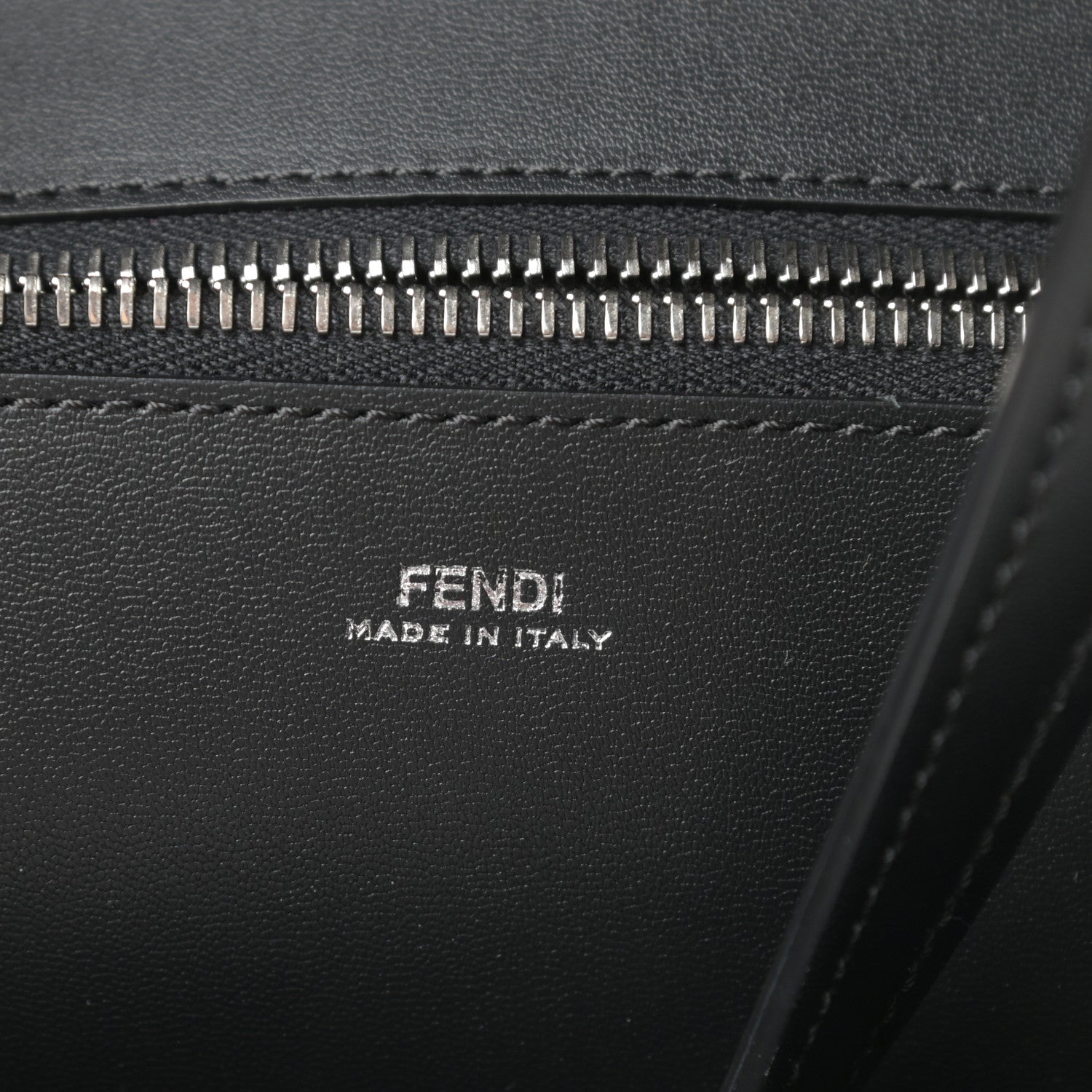 Fendi Vitello Ginevra Elaphe Monster Eyes Shopping Tote Black Naturale 6 of 10