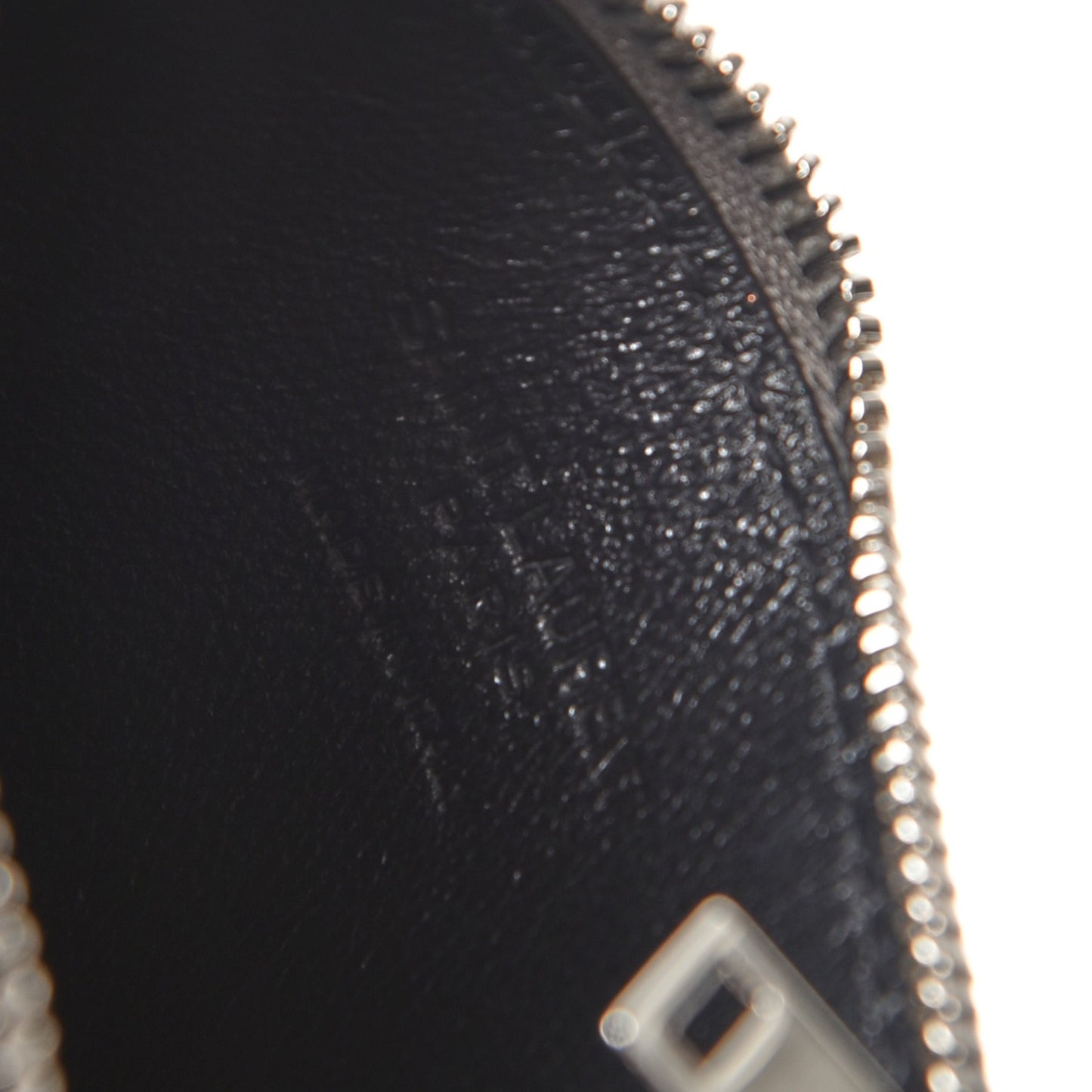 Grained Calfskin 5 Fragments Zip Pouch Card Holder Earth