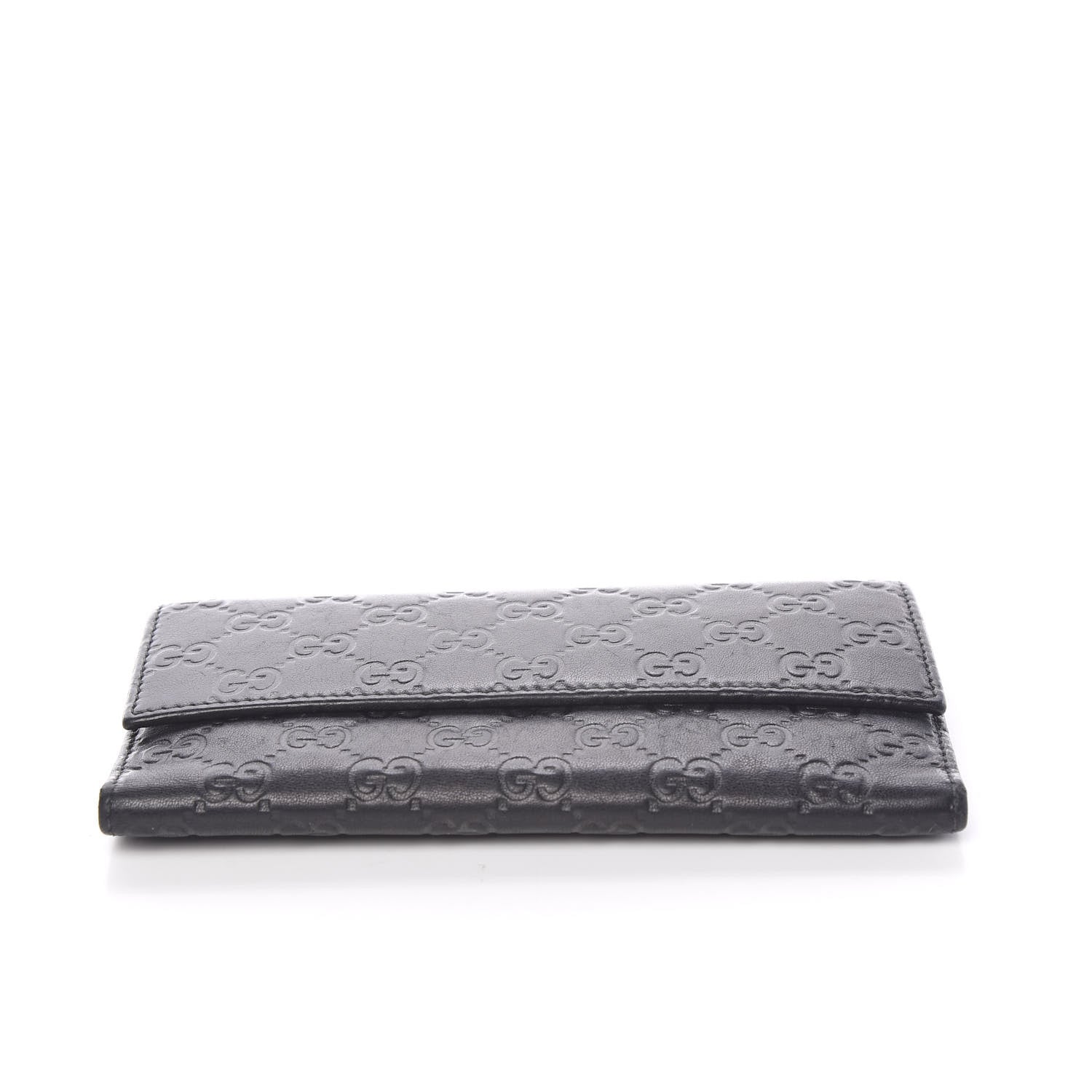 Gucci Guccissima Continental Flap Wallet Black 14 of 16
