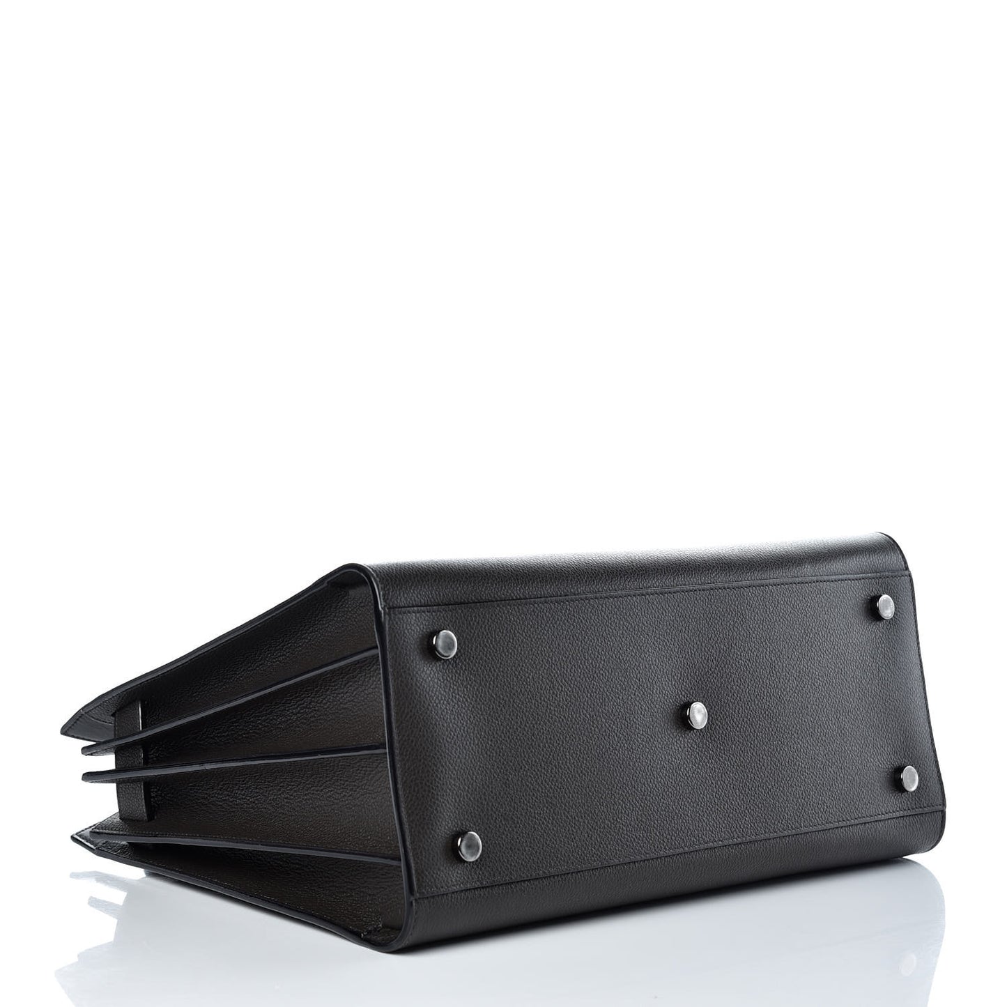 Grained Calfskin Small Sac De Jour Coal