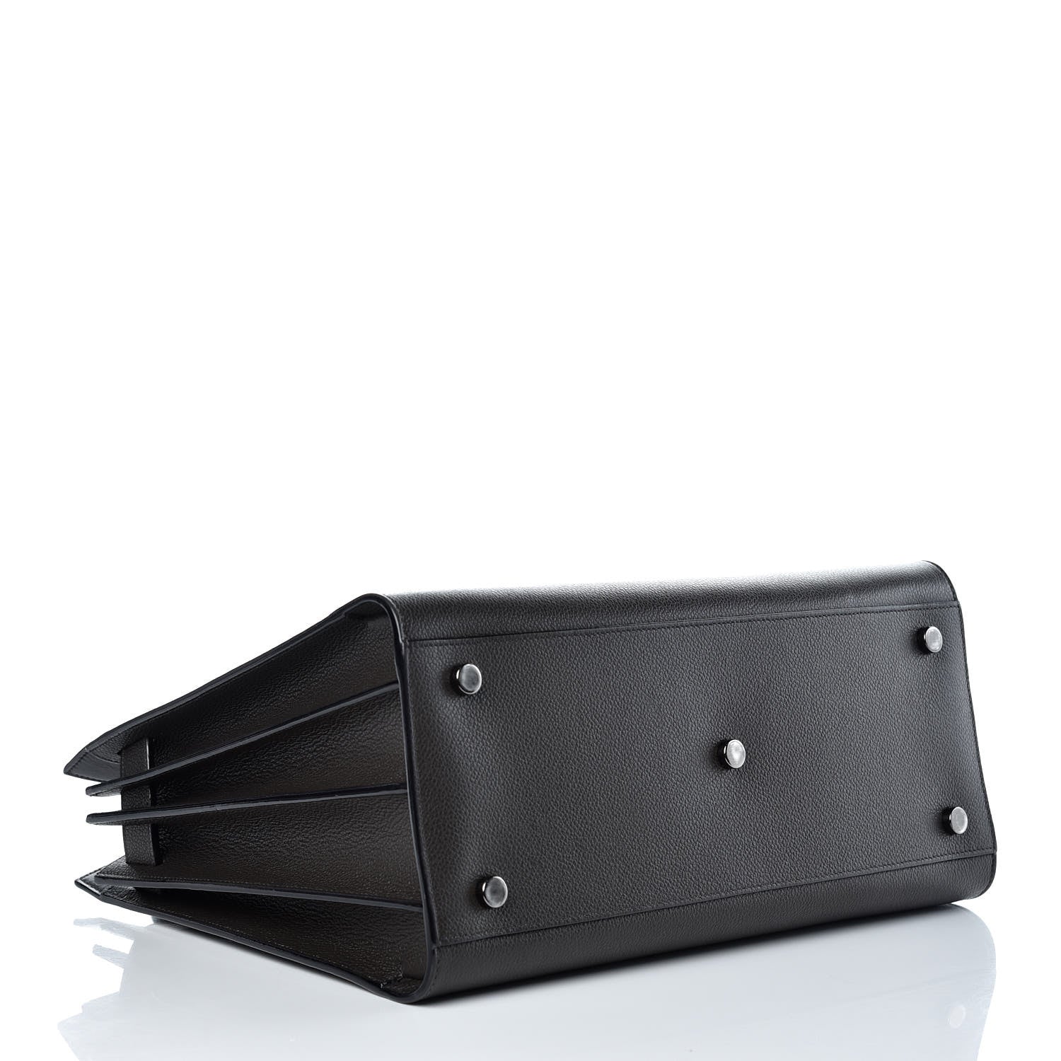 Saint Laurent Grained Calfskin Small Sac De Jour Coal 4 of 11