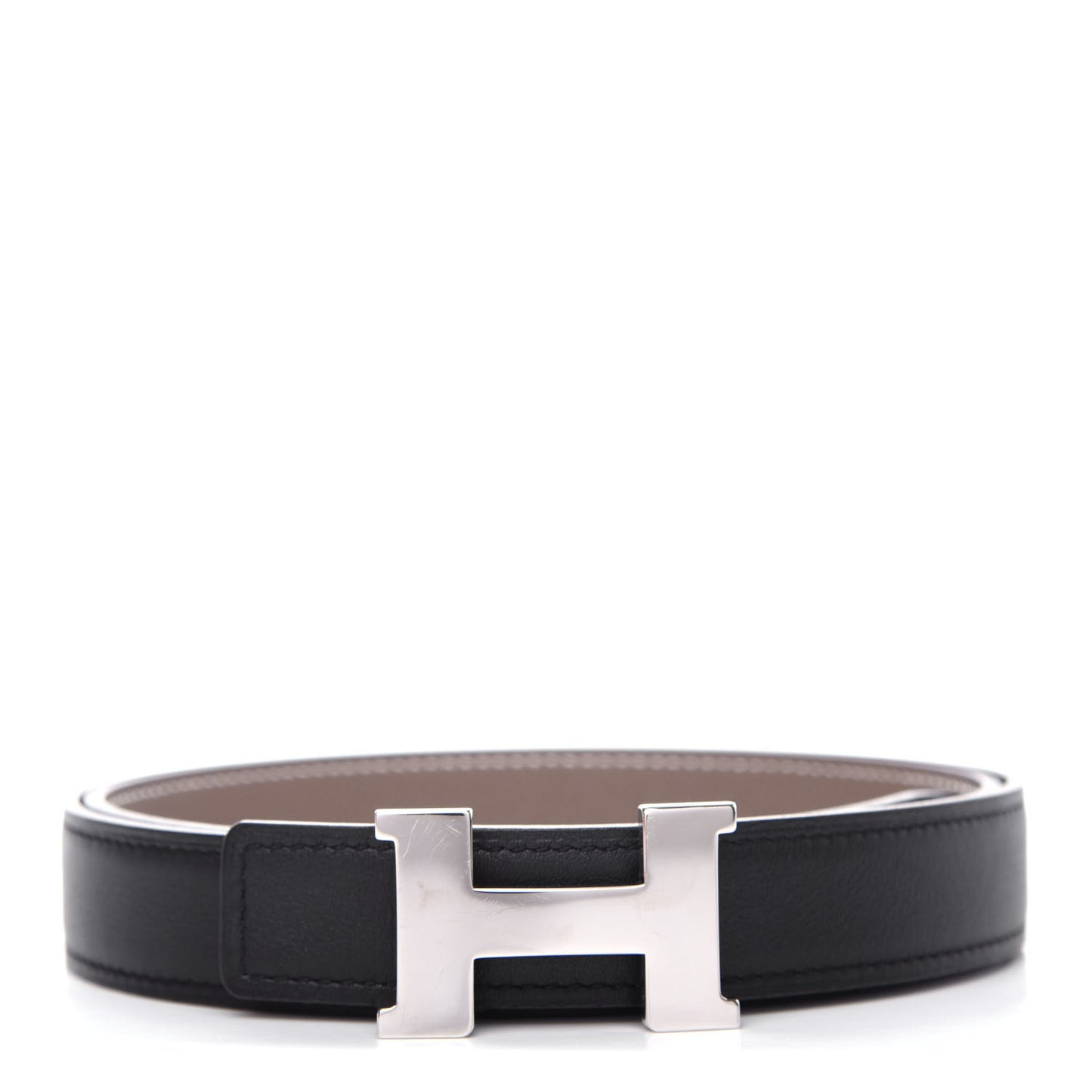 Swift Epsom 24mm Mini Constance H Belt 85 Black Etoupe