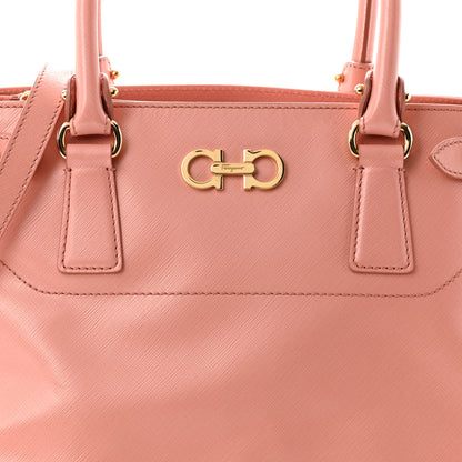 Salvatore Ferragamo Hammered Calfskin Batik Tote  Blush 7 of 10
