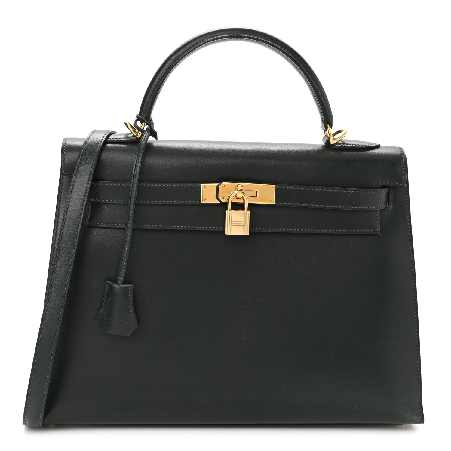 Hermes Box Kelly Sellier 32 Vert Fonce 1 of 16