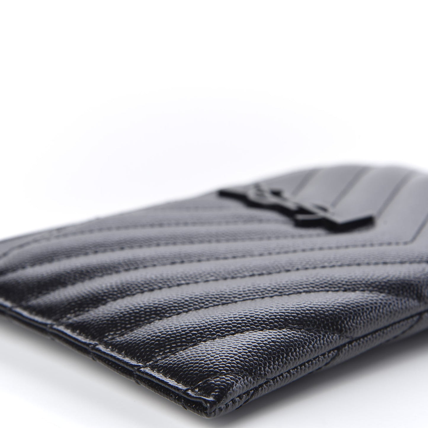 Grain De Poudre Chevron Monogram Bill Pouch Black