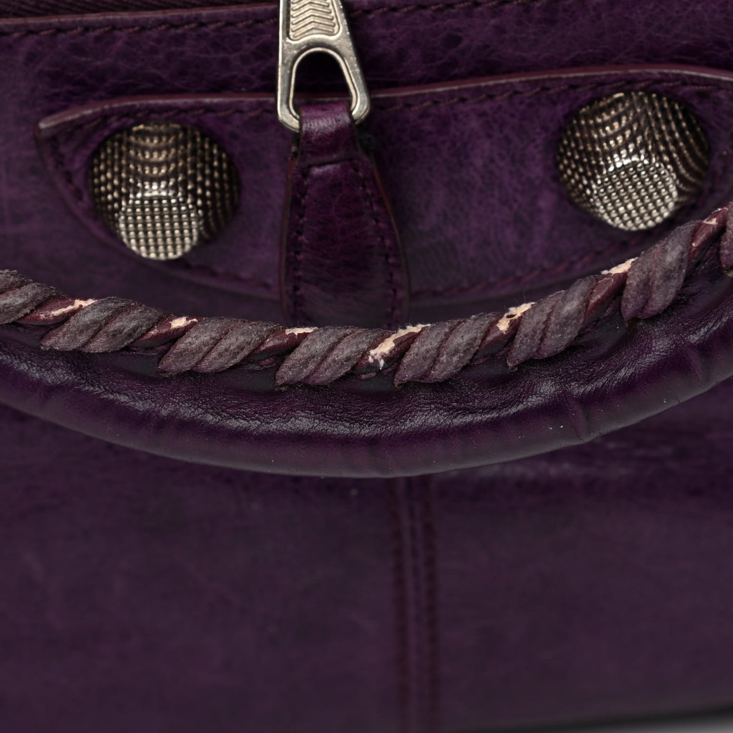 Agneau Giant 21 Silver Hardware Work Raisin