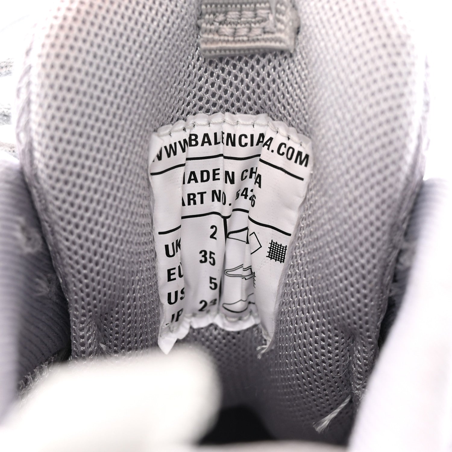 Balenciaga Rubber Mesh Fabric Monocolor Recycled Sole Womens Track Sneakers 35 Medium Grey 9 of 13