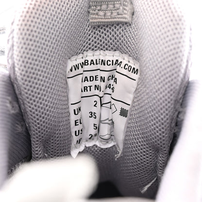 Balenciaga Rubber Mesh Fabric Monocolor Recycled Sole Womens Track Sneakers 35 Medium Grey 9 of 13