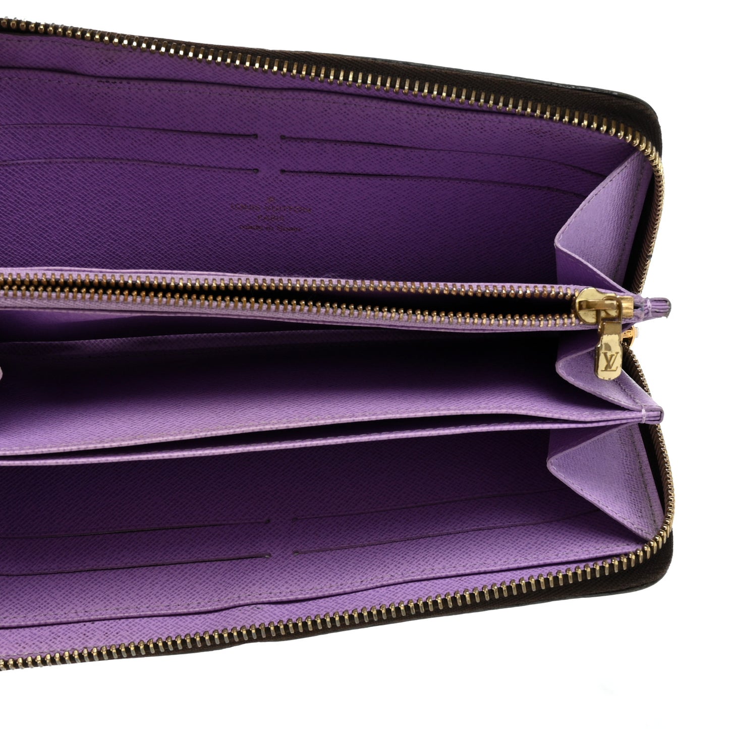 Damier Ebene Illustre Zippy Wallet Violet