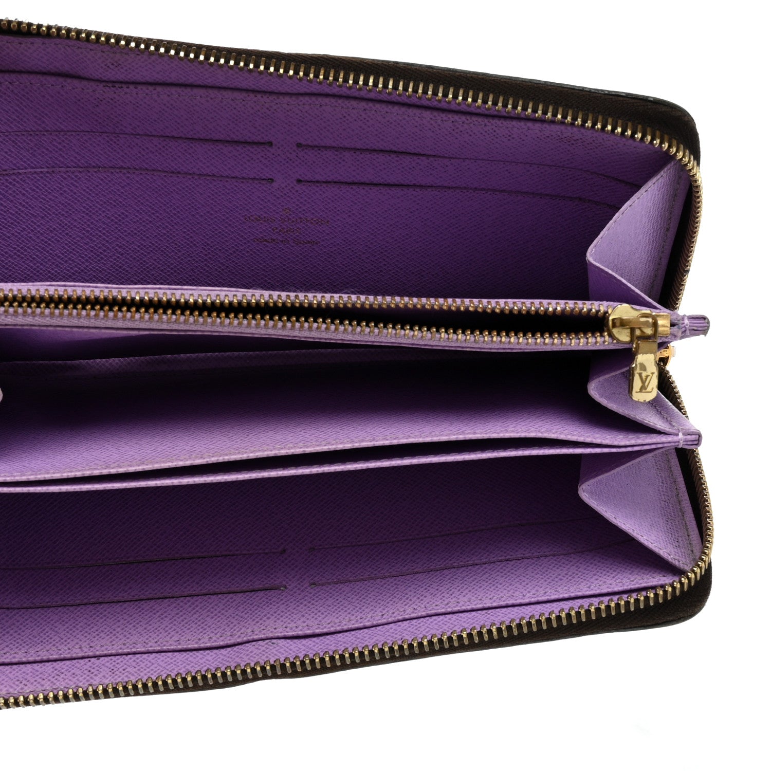 Louis Vuitton Damier Ebene Illustre Zippy Wallet Violet 5 of 8