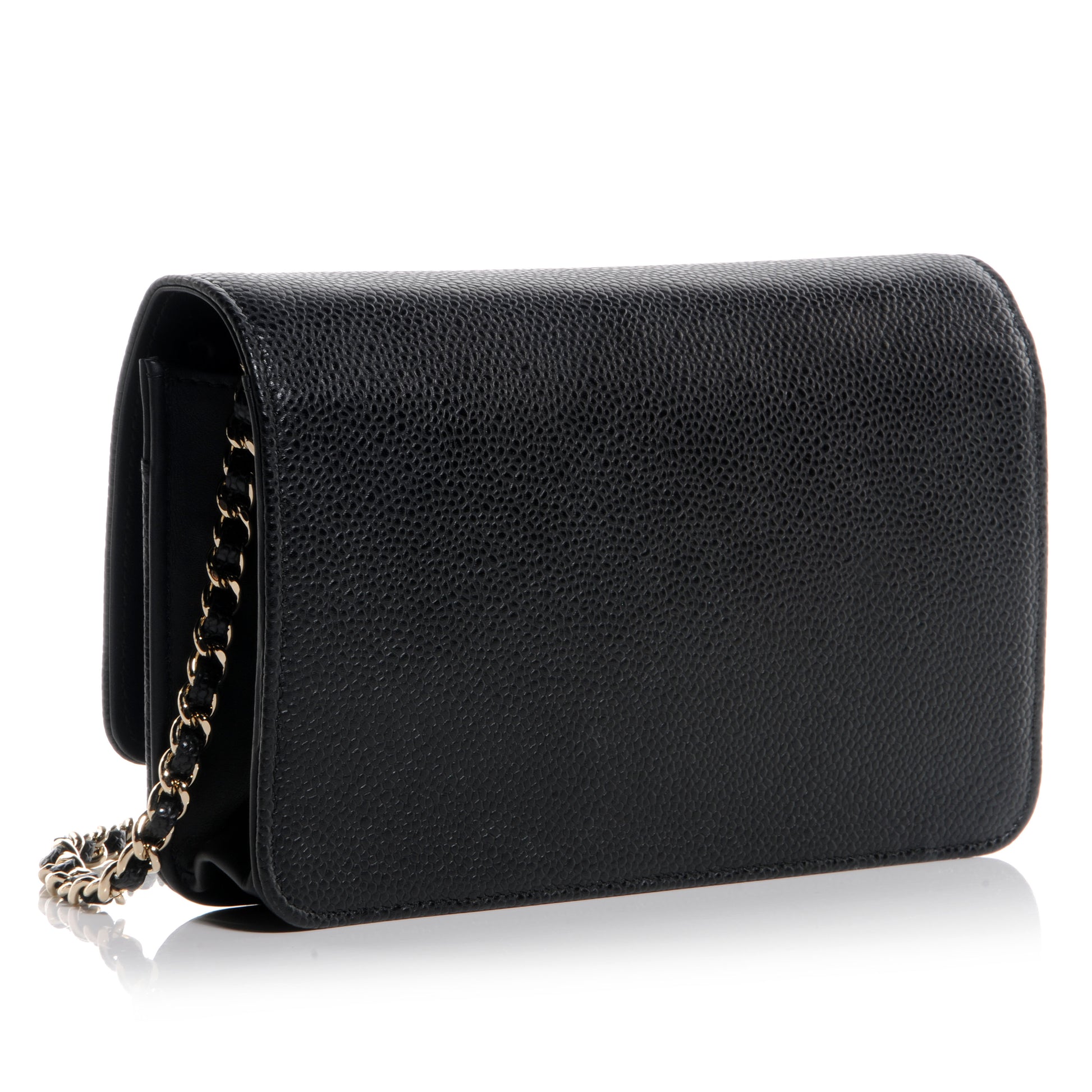 Chanel Caviar Timeless CC Wallet on Chain WOC Black 4 of 9
