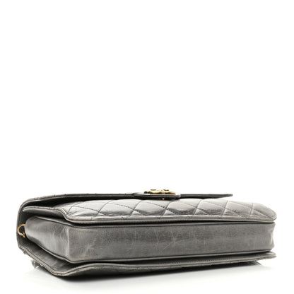 Chanel Glazed Calfskin Quilted Large Perfect Edge Flap Grey 4 of 11