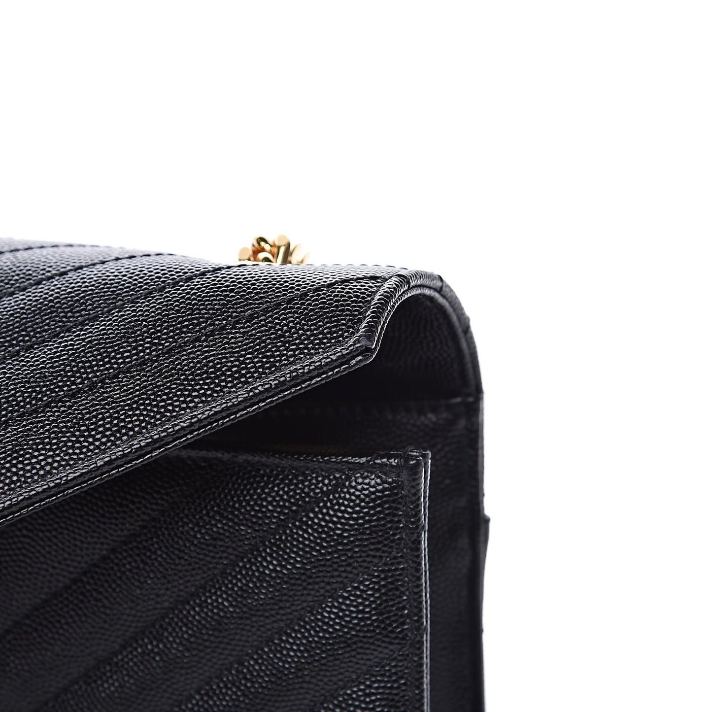 Grain De Poudre Matelasse Chevron Large Monogram Satchel Black