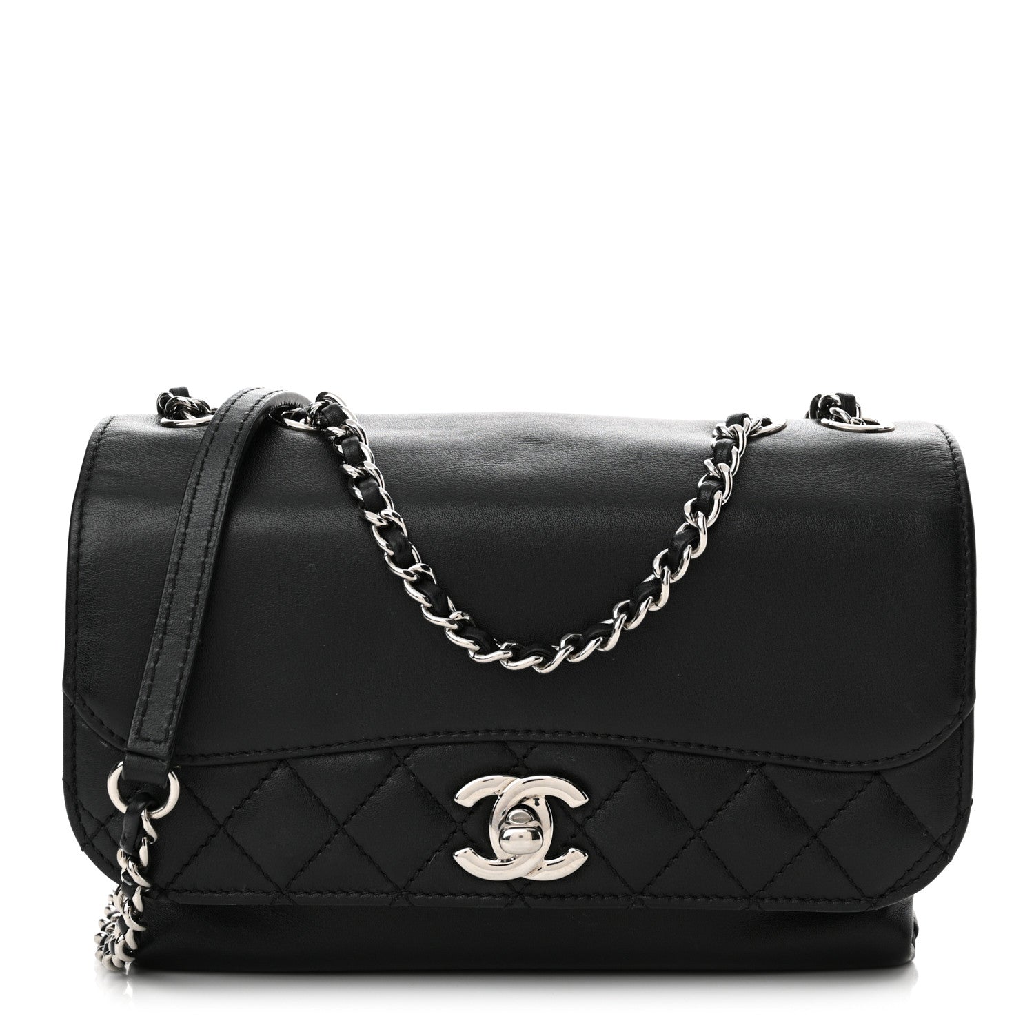 Chanel Calfskin Mini Tramezzo Flap Black 1 of 13